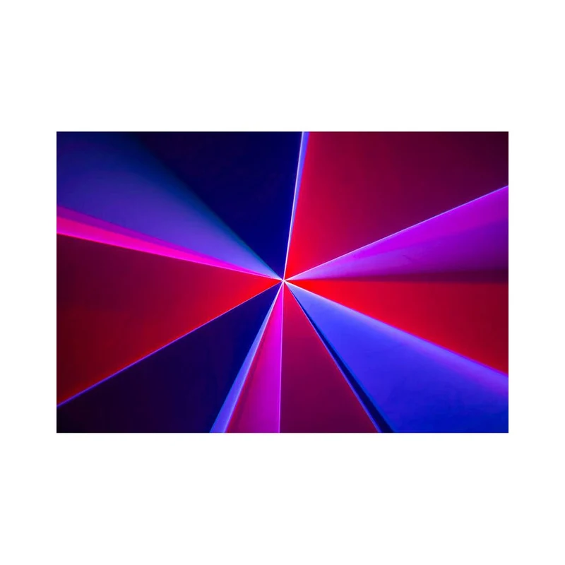 Laserworld 3000 mW compact RGB diode laser, built-in 3500 mAh battery, beam specs of approx. 5.5 mm / 1.1 mrad, 30 kpps @ 8°