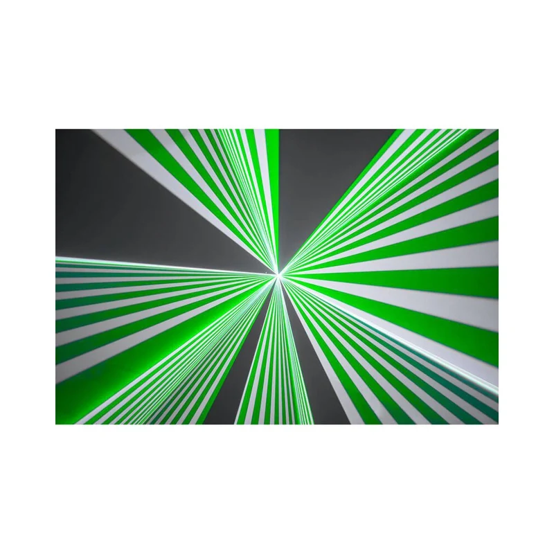 Laserworld 3000 mW compact RGB diode laser, built-in 3500 mAh battery, beam specs of approx. 5.5 mm / 1.1 mrad, 30 kpps @ 8°