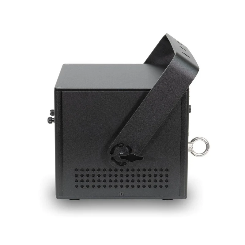 Laserworld 1500 mW compact RGB diode laser, built-in 3500 mAh battery, beam specs of approx. 5.5 mm / 1.1 mrad, 25 kpps @ 8°
