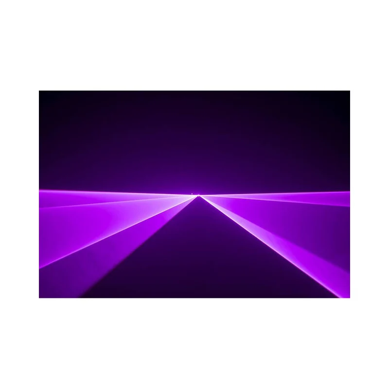 Laserworld 1500 mW compact RGB diode laser, built-in 3500 mAh battery, beam specs of approx. 5.5 mm / 1.1 mrad, 25 kpps @ 8°