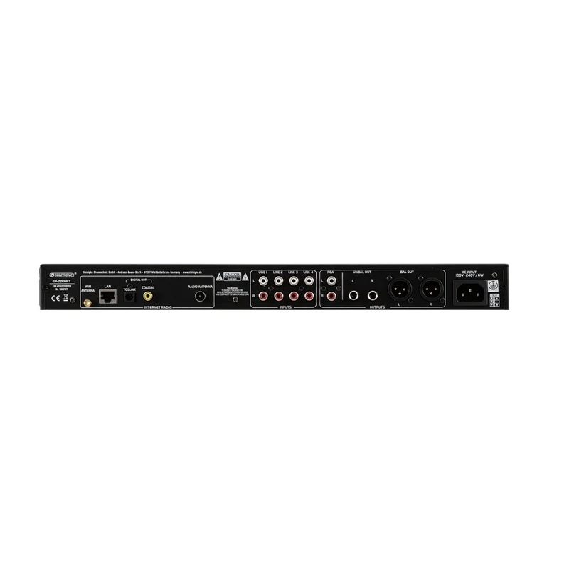 OMNITRONIC EP-220NET Preamplificatore con Internet Radio, DAB+ e Bluetooth
