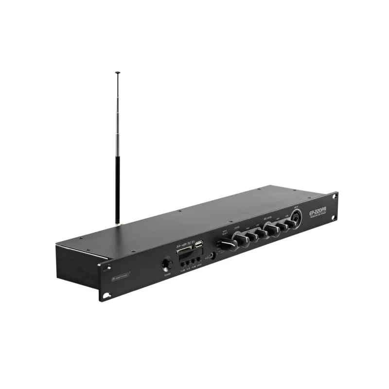 OMNITRONIC EP-220PR - Preamplificatore con lettore MP3 e radio FM