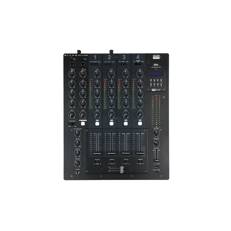 DAP-Audio CORE MIX-4 USB Mixer per DJ a 4 canali con interfaccia USB