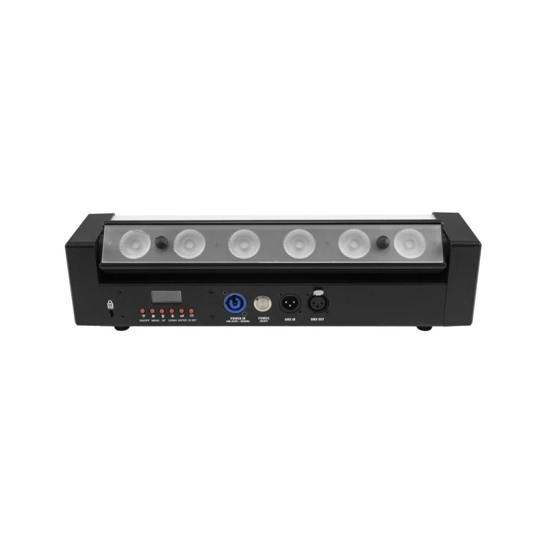 EUROLITE AKKU Bar-6 Glow QCL Barra LED inclinabile alimentata a batteria con LED 4in1 e QuickDMX