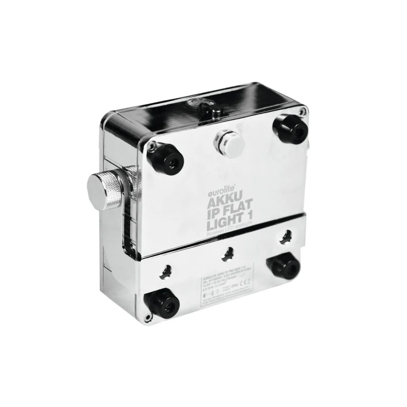 EUROLITE AKKU Flat Light 1 faro a batteria IP65 cromato