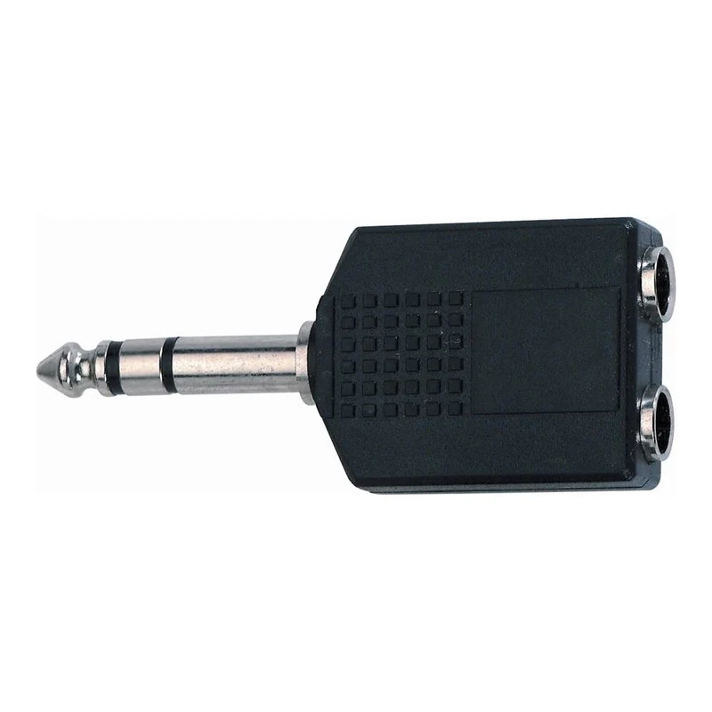 QUIK LOK AD/76 Adattatore da 2 Jack 6.3 mm stereo femmina a Jack 6.3 mm stereo