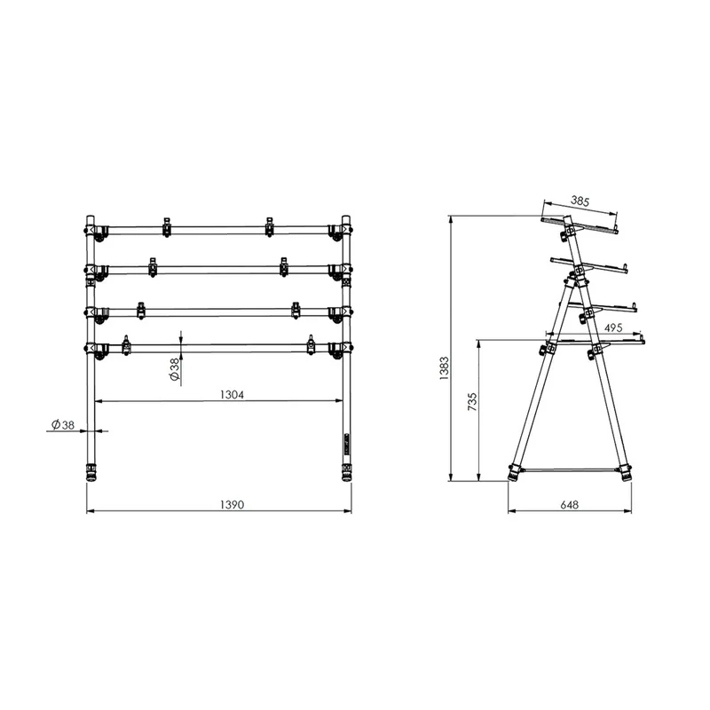 Quik Lok MKS4 Supporto per 4 tastiere