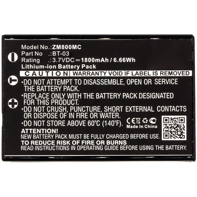 ZOOM BT-03 - batteria ricaricabile agli ioni di litio per Q8