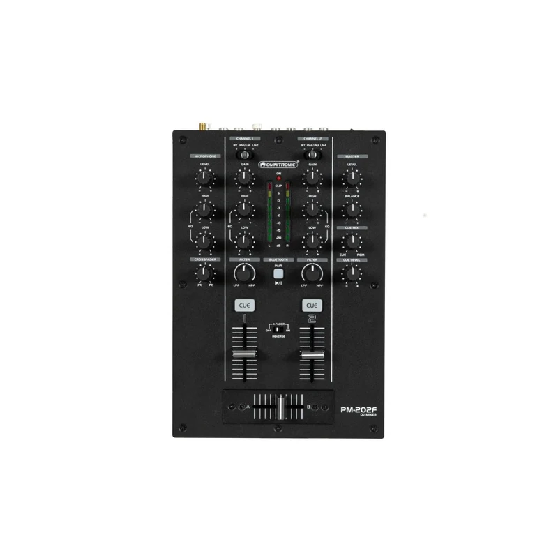 OMNITRONIC PM-202F 2-Channel DJ Mixer con Filter e Bluetooth