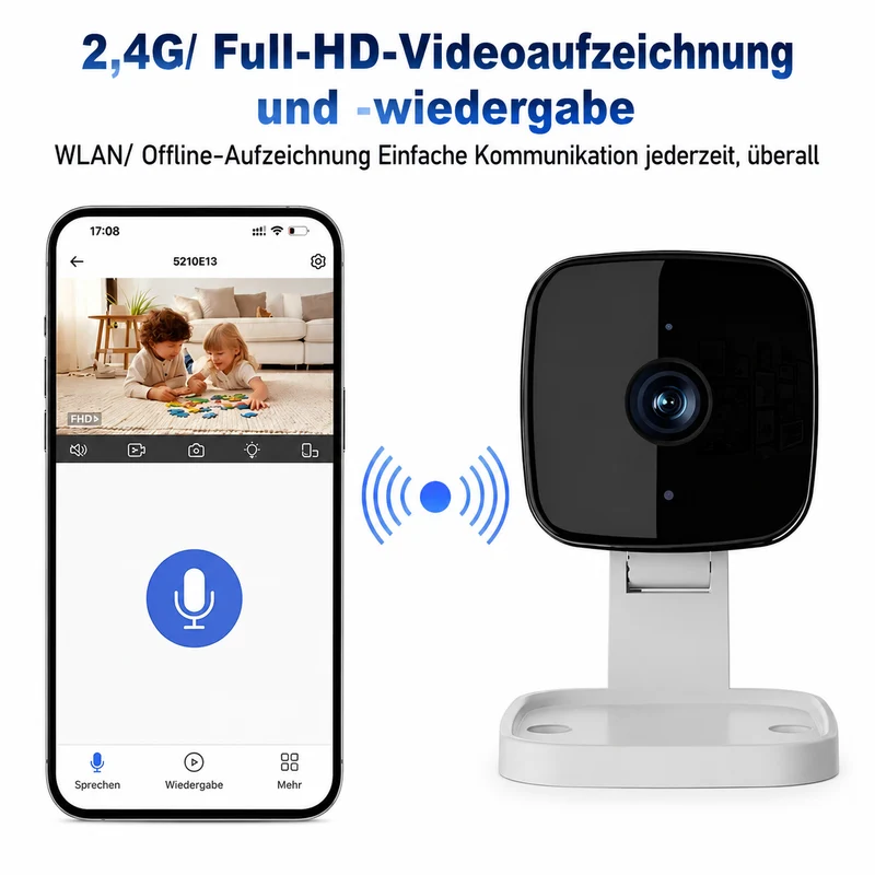 Überwachungskamera Babyphone WLAN Innenkamera Videoüberwachung
