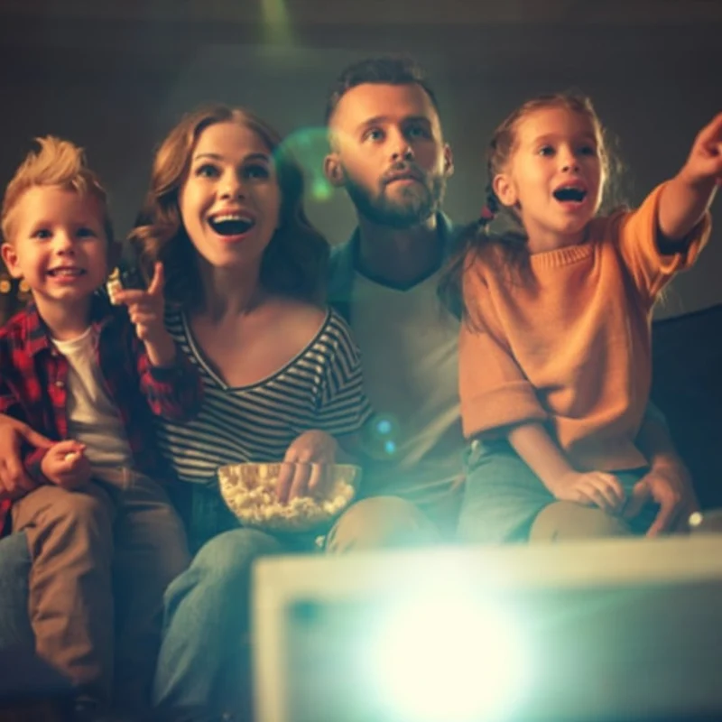 Projektor Mini Beamer Tragbarer Heimkino Projektor 1080p