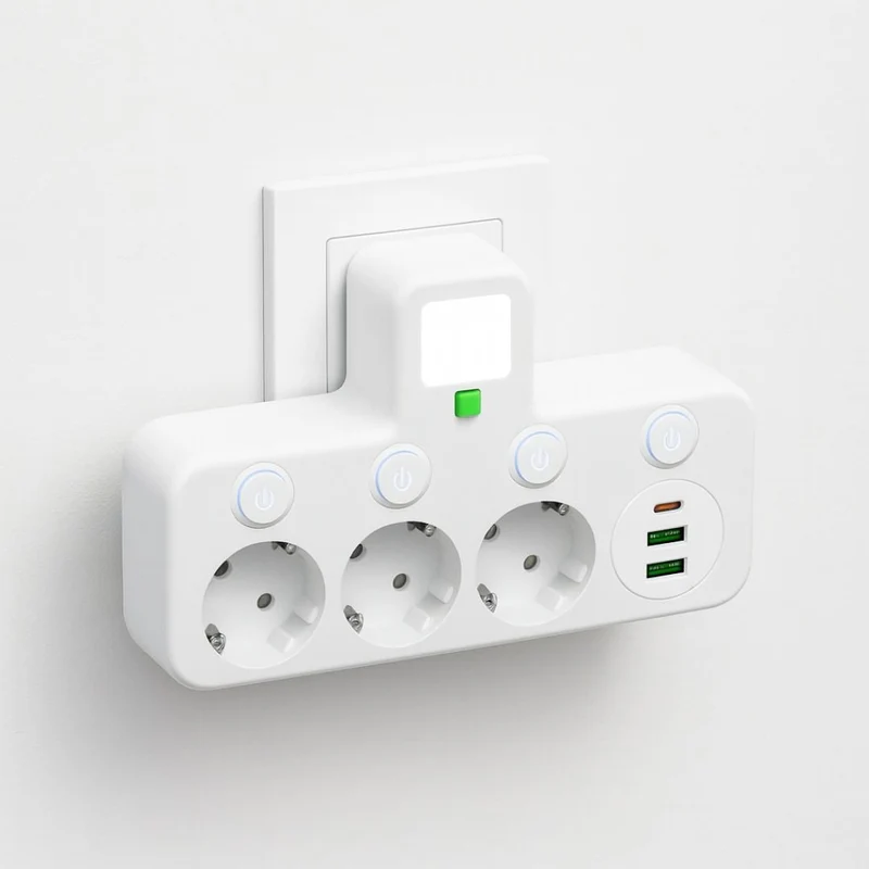 Steckdosenleiste Adapter Stromverteiler USB