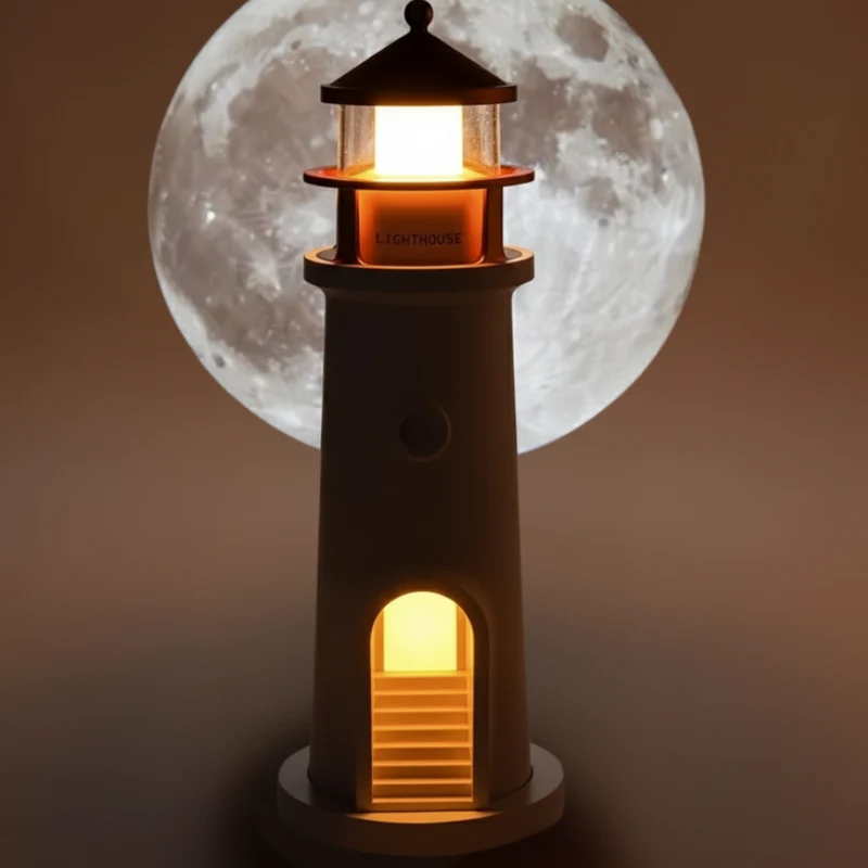 Mondprojektor Lampe Leuchtturm LED Nachtlicht Fernbedienung