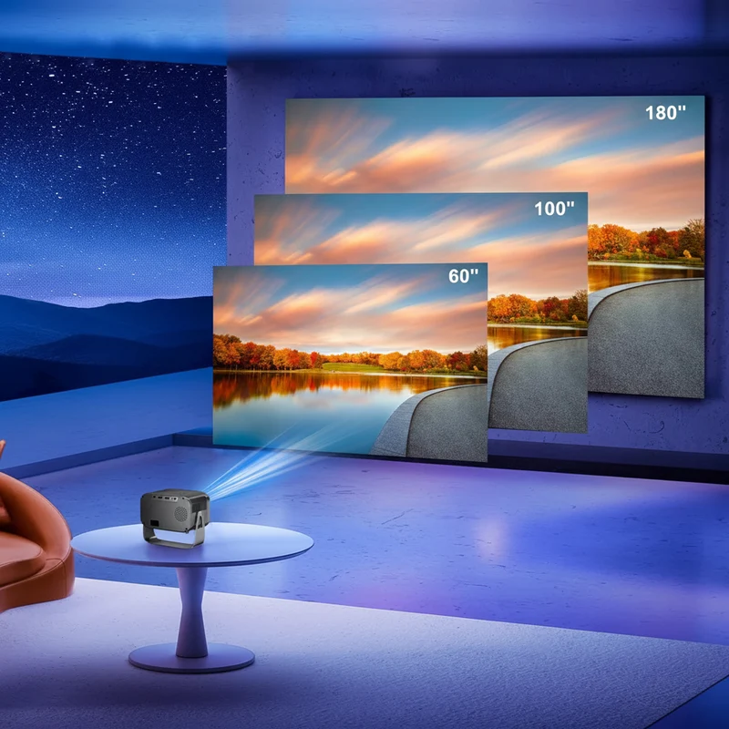 Mini Projektor Weltmeisterschaft 4K Unterstützung