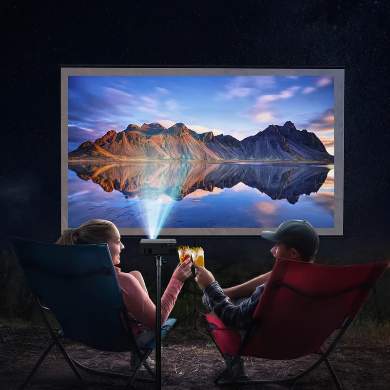 Mini Projektor Weltmeisterschaft Tragbarer LED Beamer Heimkino