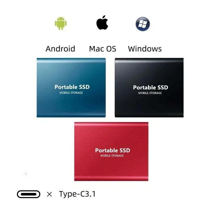 Externe SSD Tragbar USB-C Hochgeschwindigkeit