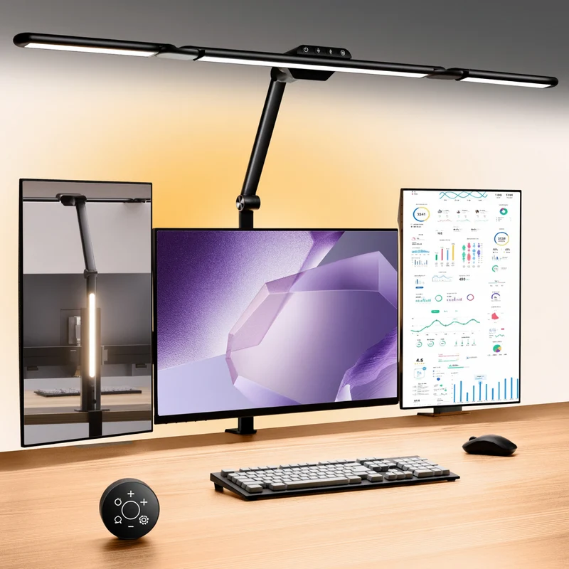 Monitor Lichtleiste Faltbar Dual Bildschirm Schreibtisch Lampe