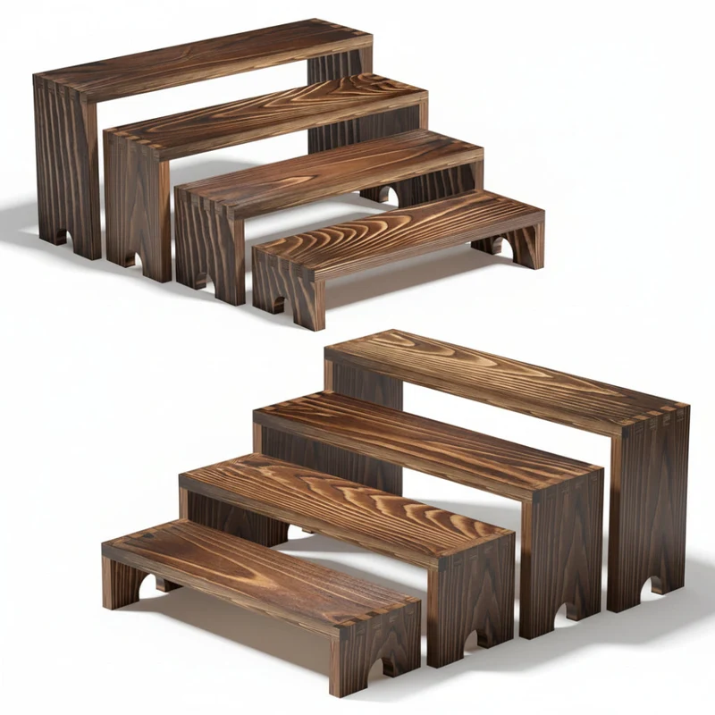 Holz Display Treppenständer Präsentationsständer Deko