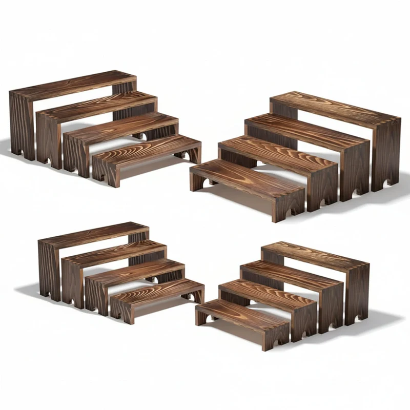 Holz Display Treppenständer Präsentationsständer Deko