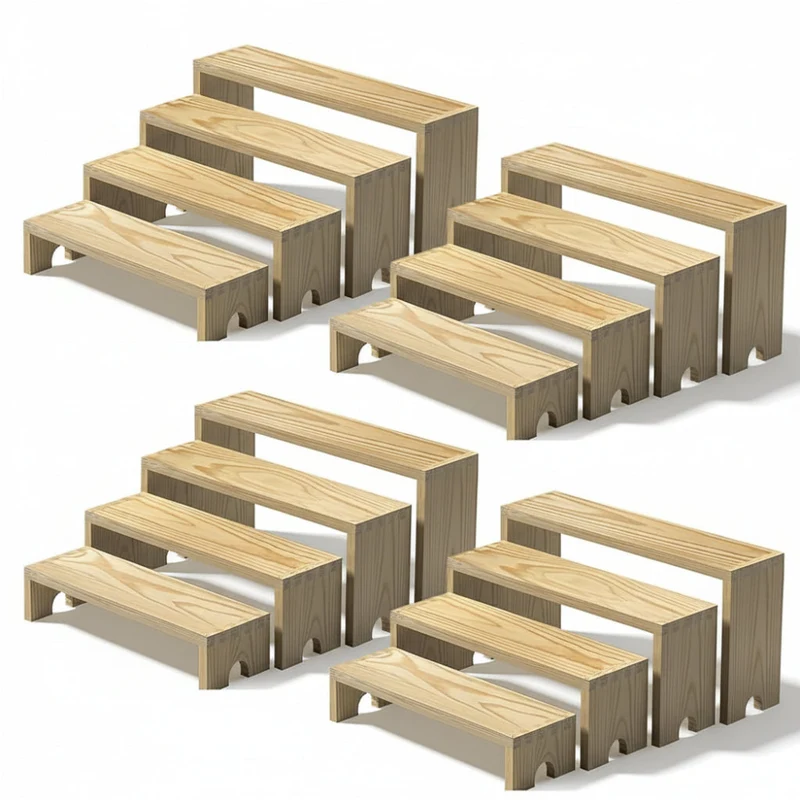 Holz Display Treppenständer Präsentationsständer Deko