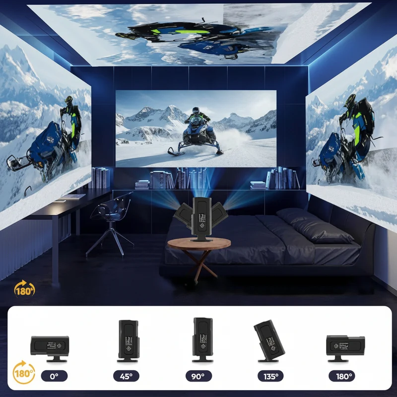 Mini Projektor Schlau Bluetooth Wlan Projektor Heimkino
