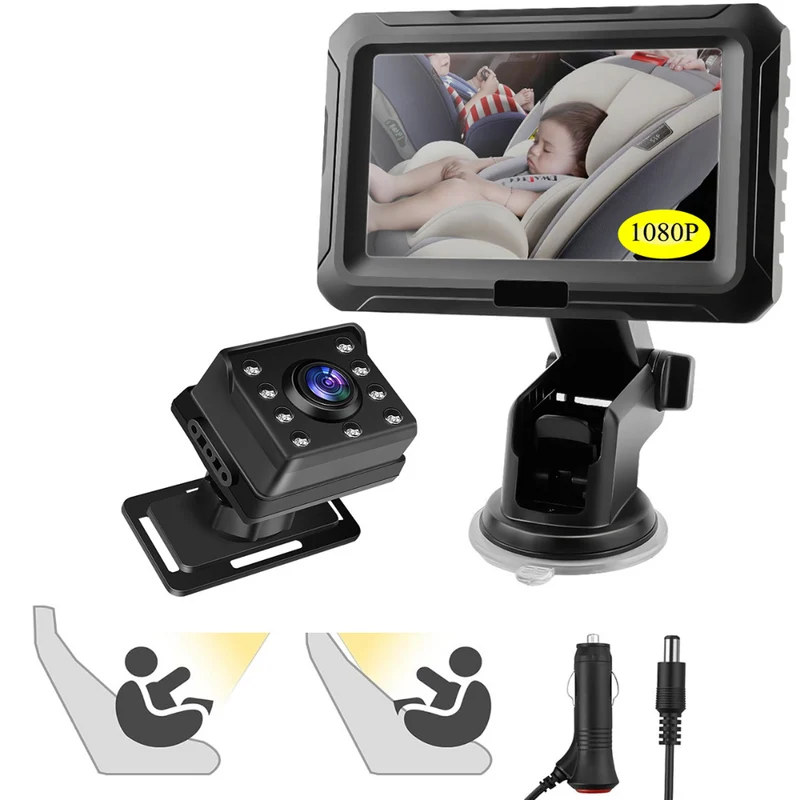 Baby Autokamera Monitor HD Rücksitzüberwachung Sicherheit