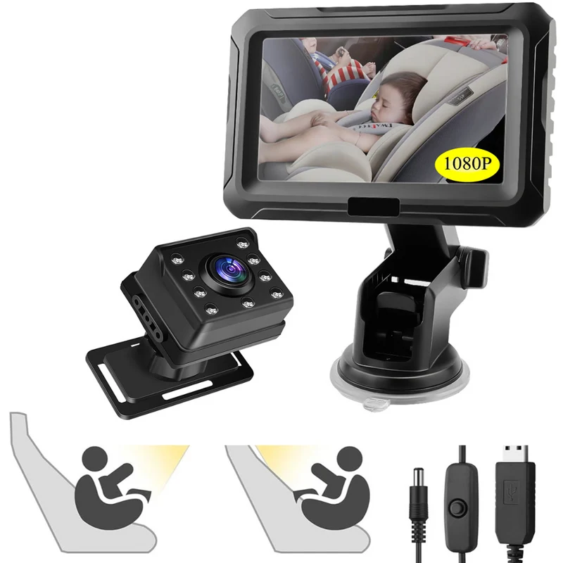 Baby Autokamera Monitor HD Rücksitzüberwachung Sicherheit