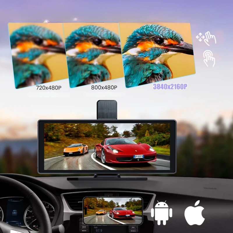 Auto Display Touchscreen Multimedia mit Kabellosem CarPlay Android Auto