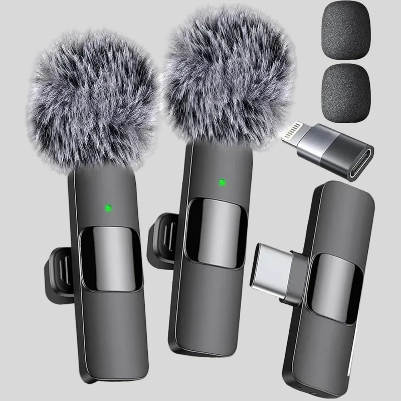 Mikrofon Kabellos Lavalier Clip Smartphone Aufnahme