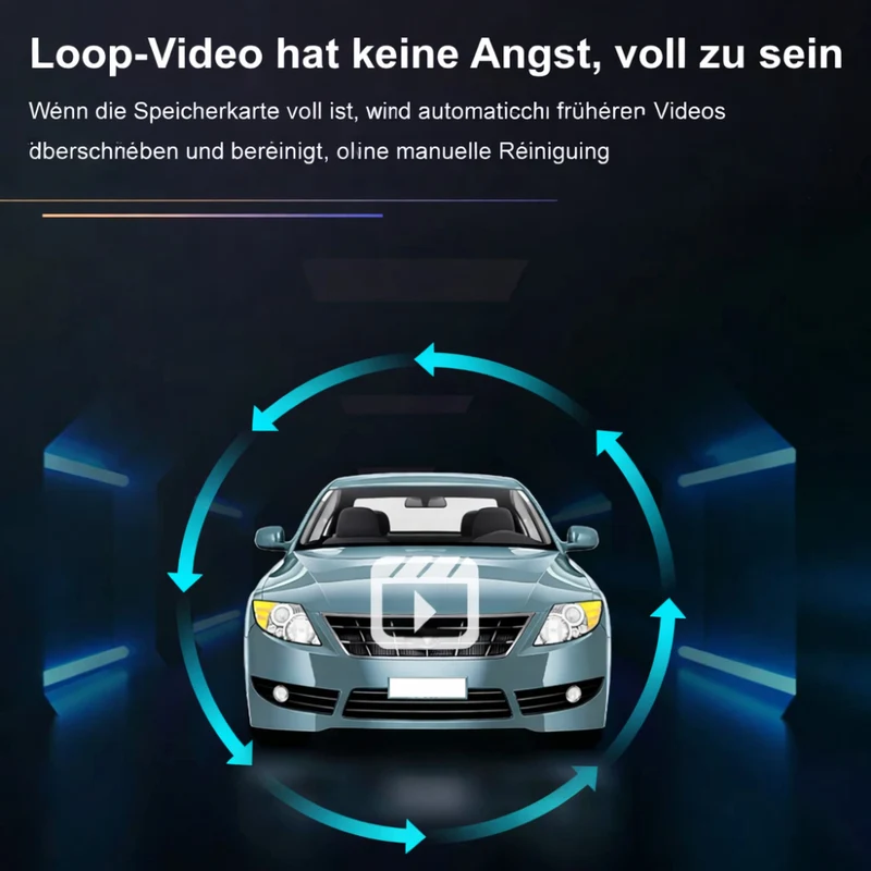 Dashcam Auto Kamera 1080P Weitwinkel Dual Aufnahme