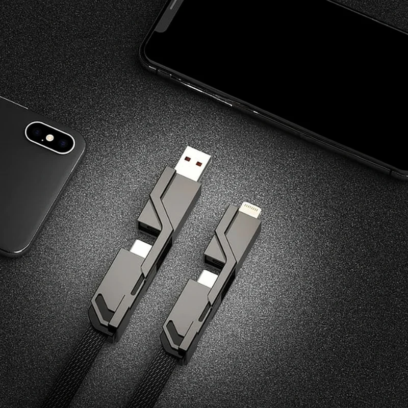 Ladekabel Multi USB Typ C Lightning Schnellladen Datenkabel