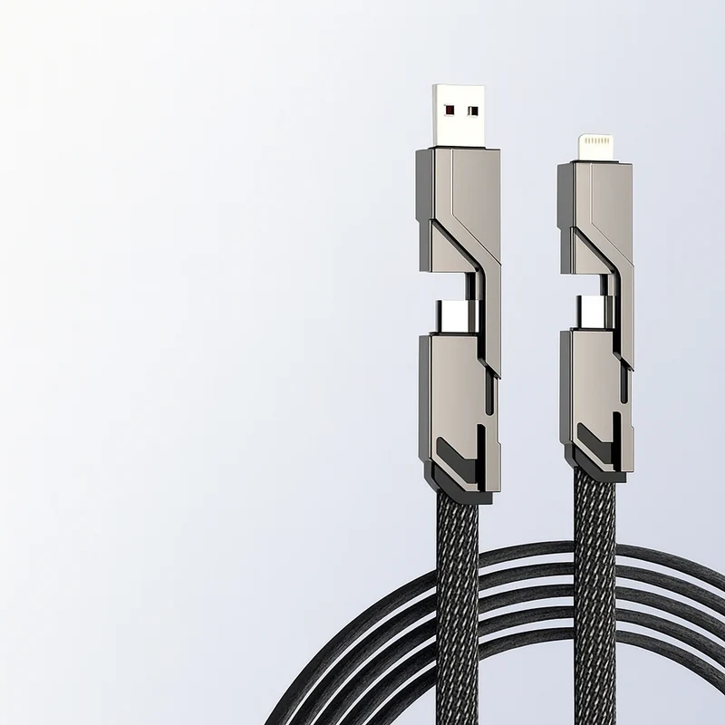 Ladekabel Multi USB Typ C Lightning Schnellladen Datenkabel