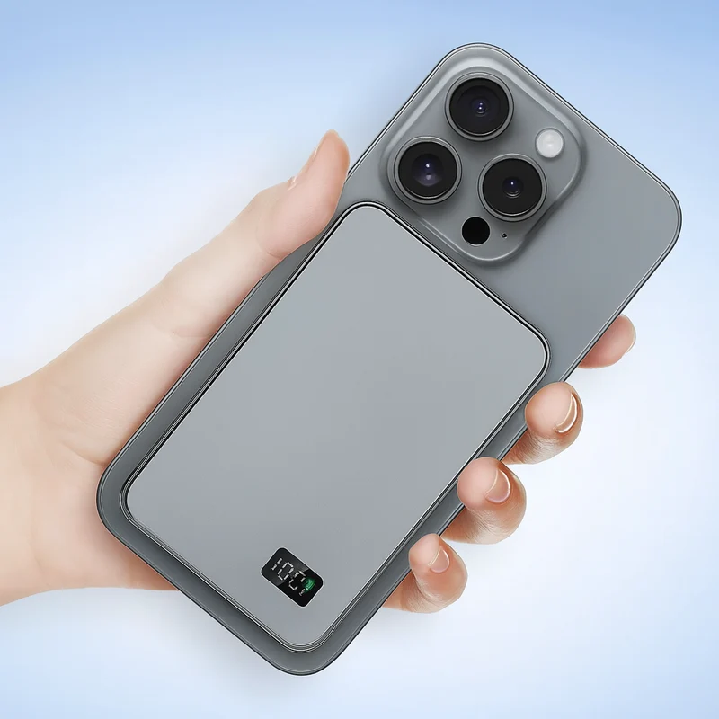 Powerbank Magnetisch Dünn Kabellos Ladegerät Tragbar