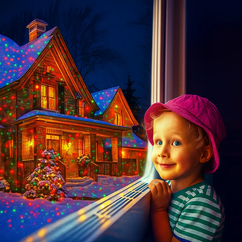 Weihnachtsbeleuchtung LED Projektor Außen Festliche Laserlichter