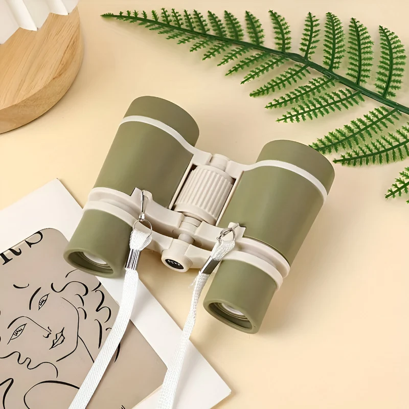 Fernglas Kinder Lernspielzeug Outdoor 4x30 PU Leder Abenteuer