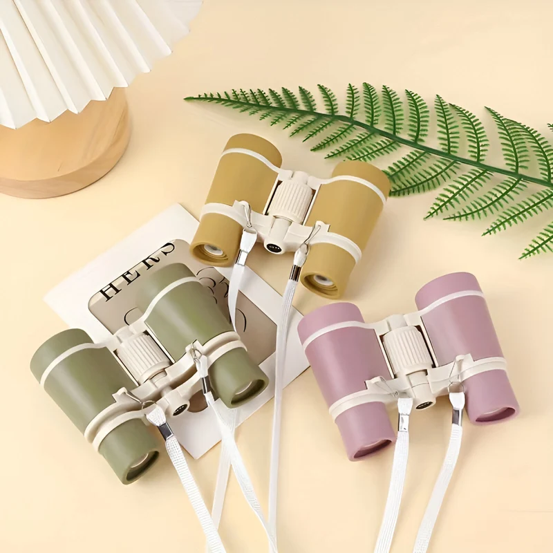 Fernglas Kinder Lernspielzeug Outdoor 4x30 PU Leder Abenteuer
