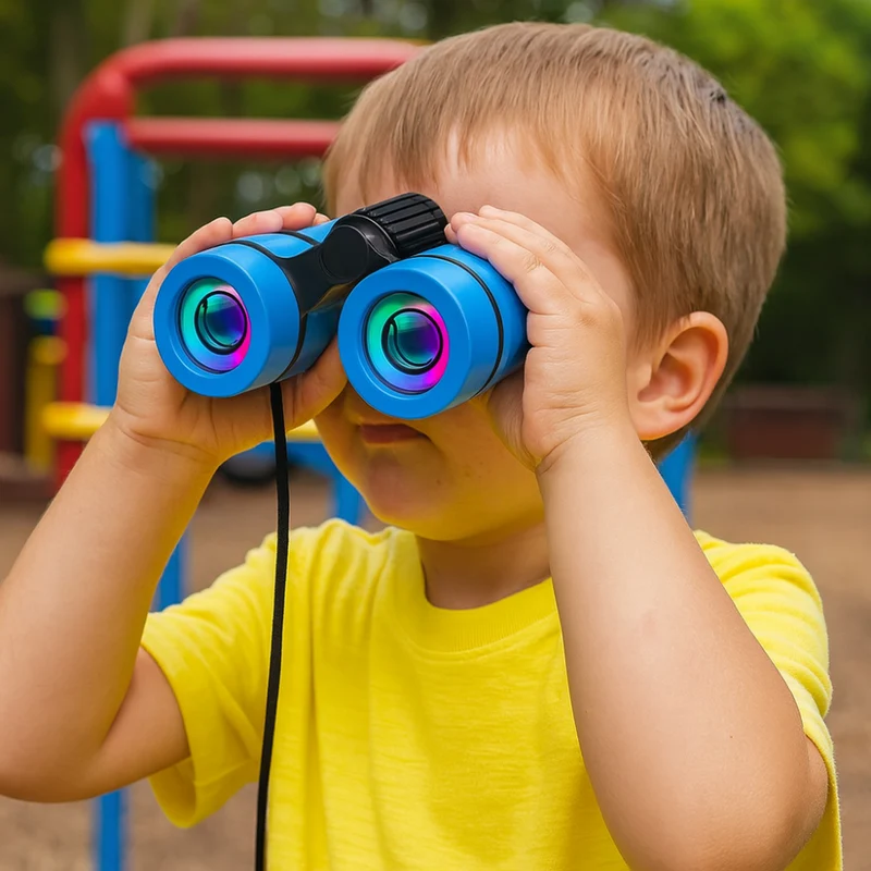 Kinder Spielzeug Fernglas 6x Vergrößerung Outdoor Blau Robust