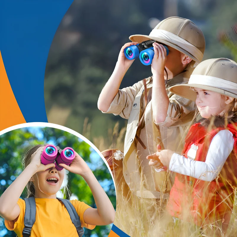 Kinder Spielzeug Fernglas 6x Vergrößerung Outdoor Blau Robust