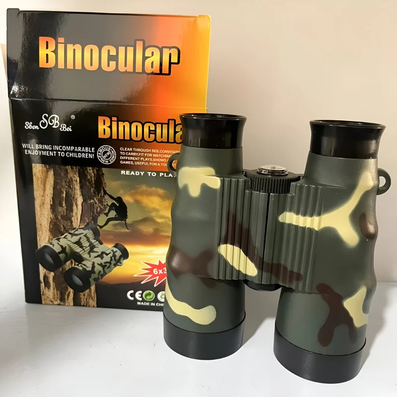 Kinder Spielzeug Fernglas Camouflage 6X Vergrößerung Outdoor Robust
