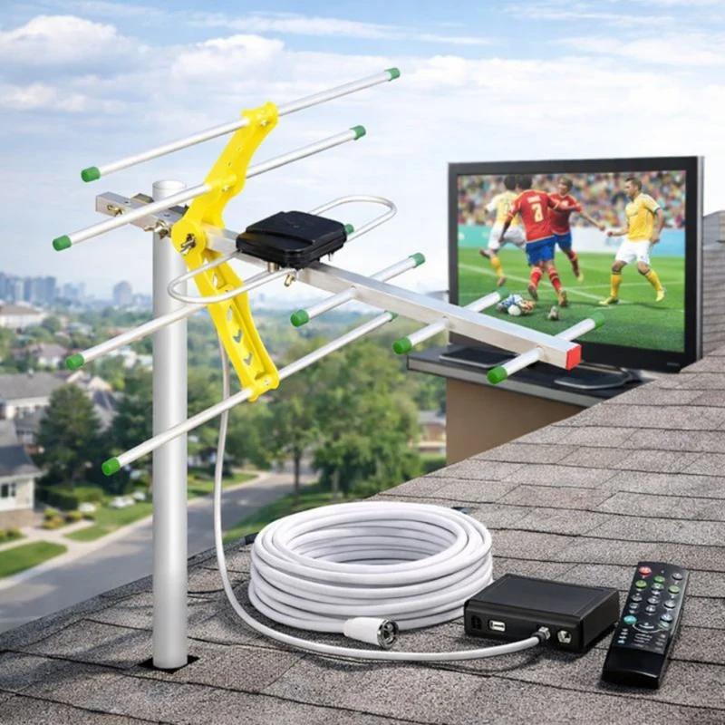 TV Antenne Außenbereich Langstrecke UHF VHF FM