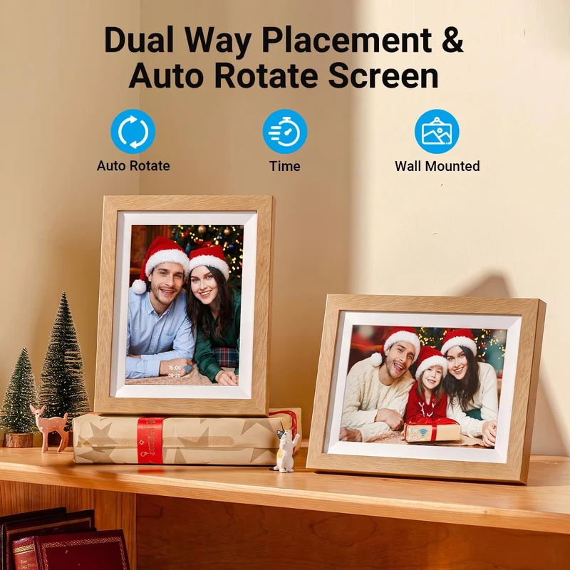 10-Inch WiFi Digital Photo Frame, HD IPS Touch Screen, App-Controlled Smart Picture Frame, Instant Wireless Photo & Video Sharing, Perfect Gift for Family
