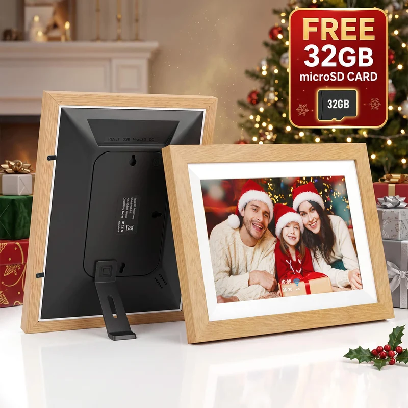 10-Inch WiFi Digital Photo Frame, HD IPS Touch Screen, App-Controlled Smart Picture Frame, Instant Wireless Photo & Video Sharing, Perfect Gift for Family