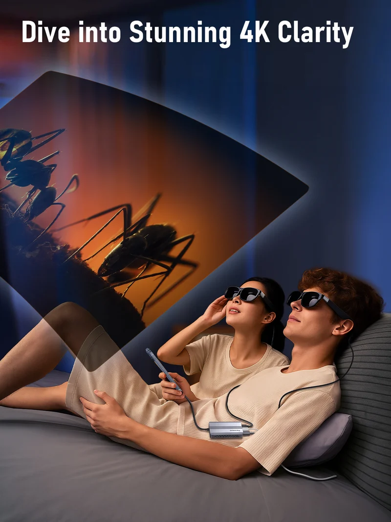 Lemorele TCA520A USB-C AR Glasses Dock with Dual Type-C Output & 100W PD