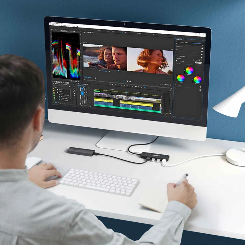 Lemorele TC41 USB-C 4-in-1 Hub with 4× USB 3.0 Ports