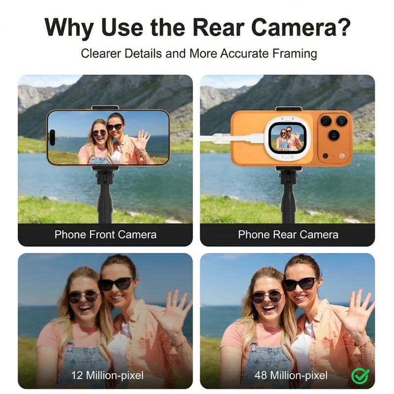 Lemorele R1021 Magnetic Rear Camera Selfie Screen