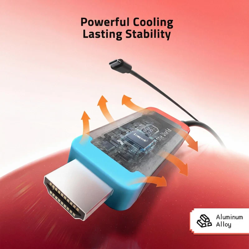 Lemorele USB-C to HDMI Cable Compatible with Switch 2, 4K@60Hz HDR, 100W PD Fast Charging