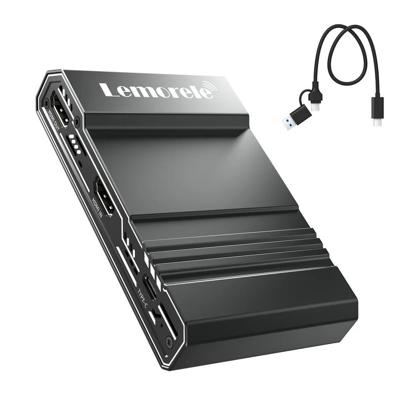 Lemorele AC09 HDMI to USB Capture Card for OBS Streaming & Recording