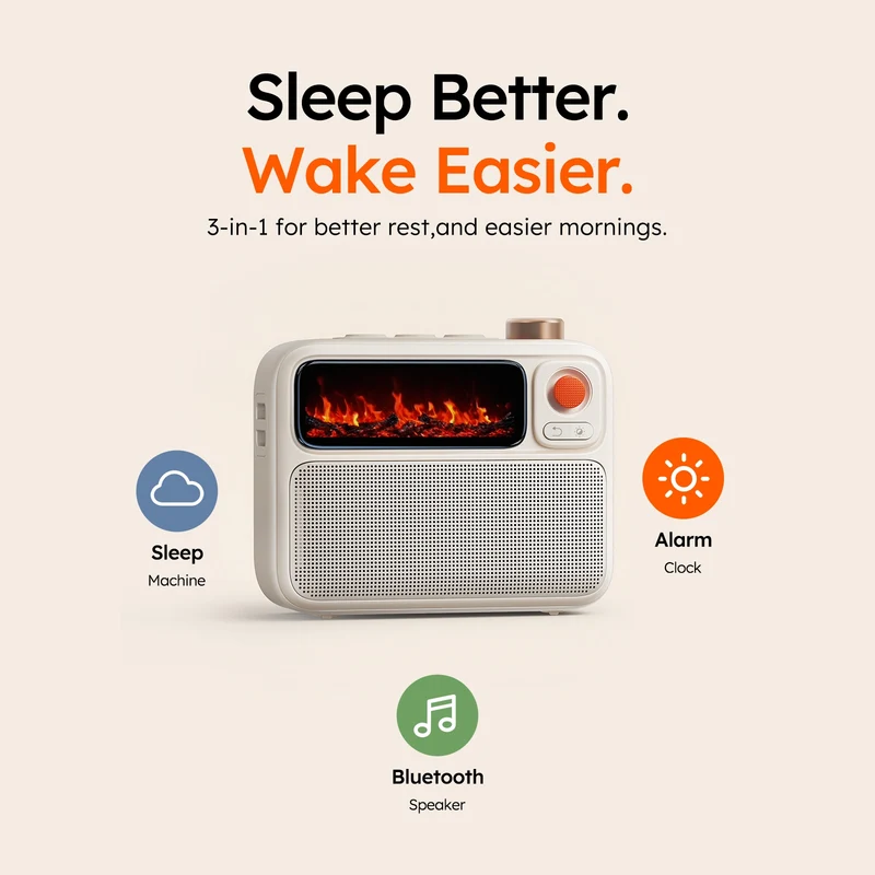 Divoom FlowToo Premium Bedside Speaker & Smart Sleep Clock