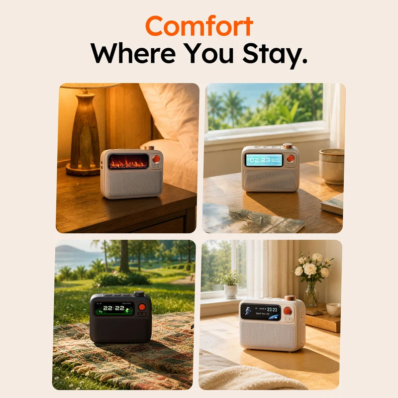 Divoom FlowToo Premium Bedside Speaker & Smart Sleep Clock