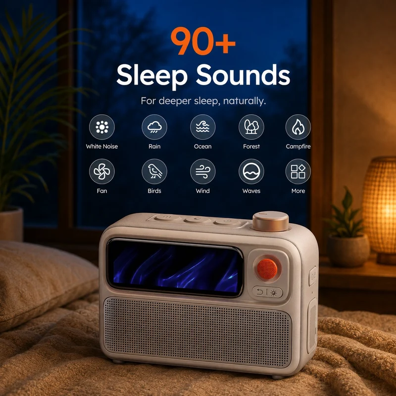 Divoom FlowToo Premium Bedside Speaker & Smart Sleep Clock